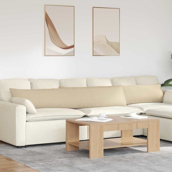 Pohovkové polštáře 2 pcs Krémová 200 x 40 cm textil