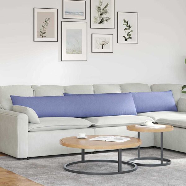 Pohovkové polštáře 2 pcs Modrá džínovina 200 x 40 cm textil