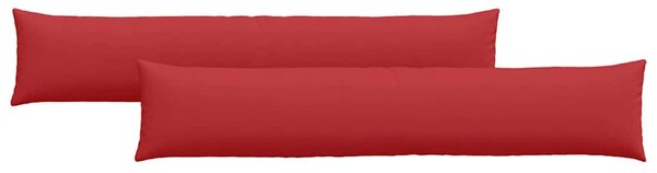 Pohovkové polštáře 2 pcs Červená 200 x 40 cm textil