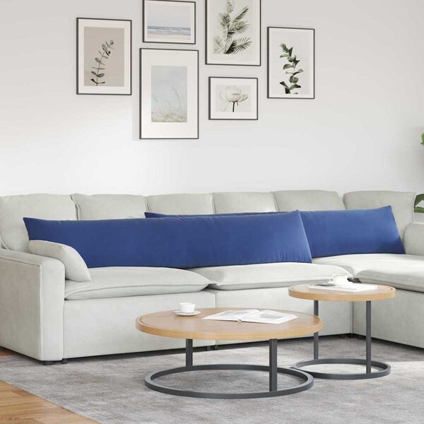 Pohovkové polštáře 2 pcs Policová modrá 200 x 40 cm