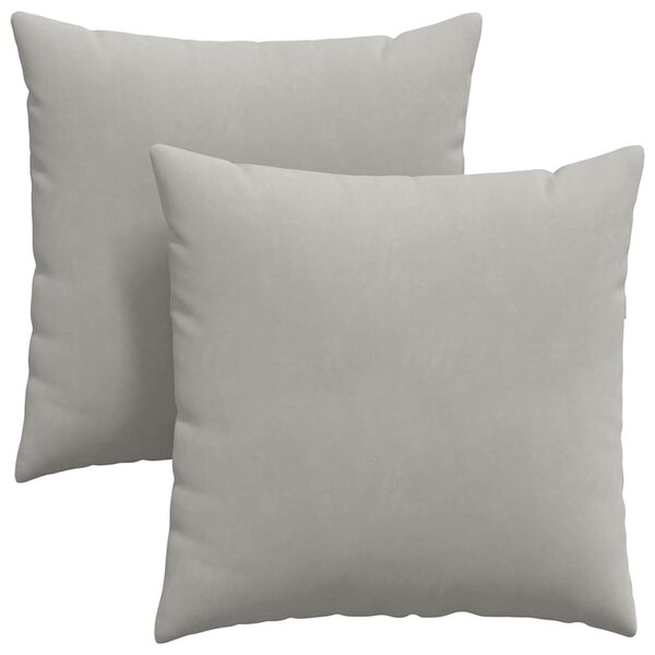 Pohovkové polštáře 2 pcs Světle šedá 60 x 60 cm textil