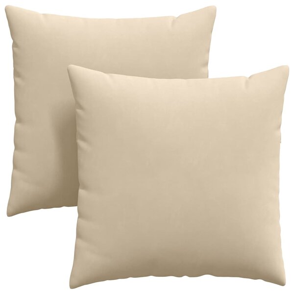 Pohovkové polštáře 2 pcs Krémová 80 x 80 cm textil