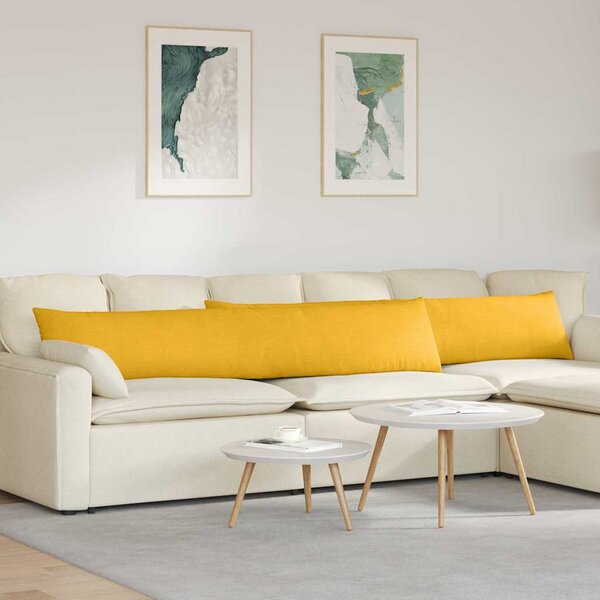 Pohovkové polštáře 2 pcs Světlá žlutá 200 x 40 cm