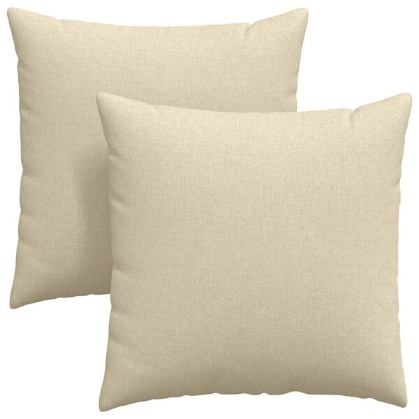 Pohovkové polštáře 2 pcs Krémová 80 x 80 cm textil