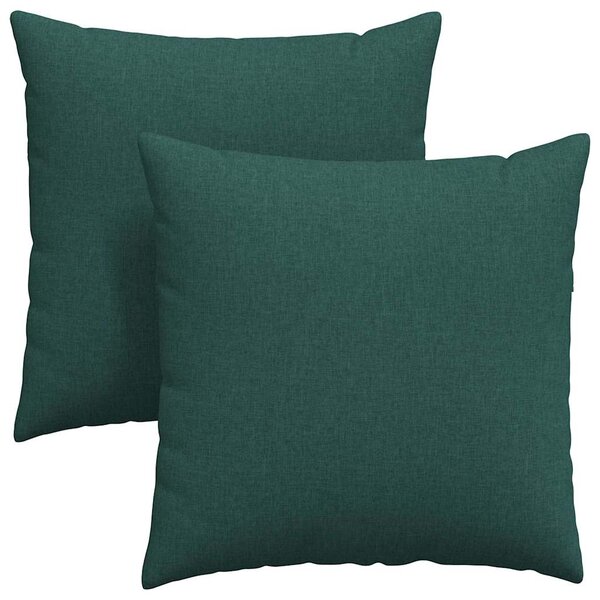 Pohovkové polštáře 2 pcs Tmavě zelená 80 x 80 cm textil