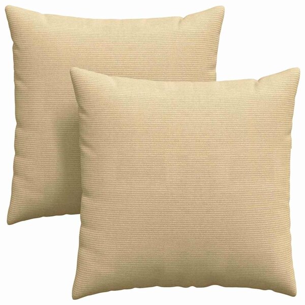 Pohovkové polštáře 2 pcs Šedozelená 60 x 60 cm Žebrovaná látka