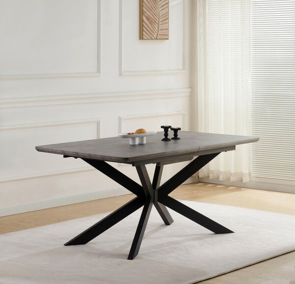 JÍDELNÍ STŮL, šedá, 160-200/90/76 cm P & B - Jídelní stoly, Online Only