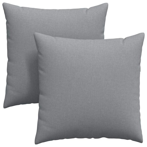 Pohovkové polštáře 2 pcs Světle šedá 80 x 80 cm textil