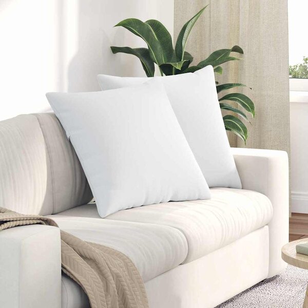 Pohovkové polštáře 2 pcs Bílá 80 x 80 cm textil