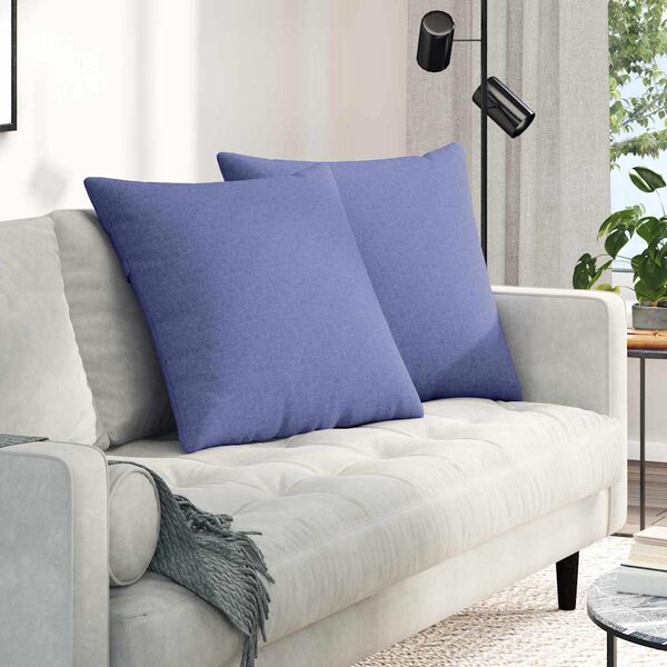 Pohovkové polštáře 2 pcs Modrá džínovina 80 x 80 cm textil