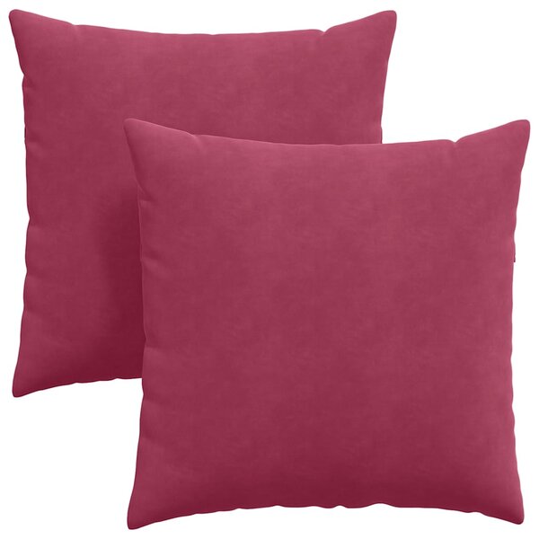 Pohovkové polštáře 2 pcs Víno Červené 80 x 80 cm
