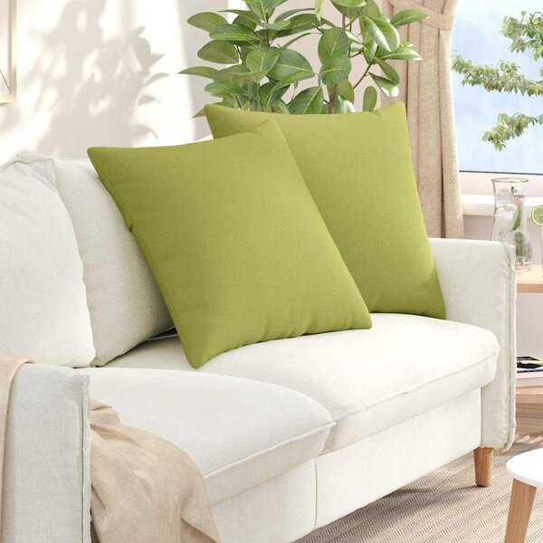 Pohovkové polštáře 2 pcs Světlá zelená 80 x 80 cm textil
