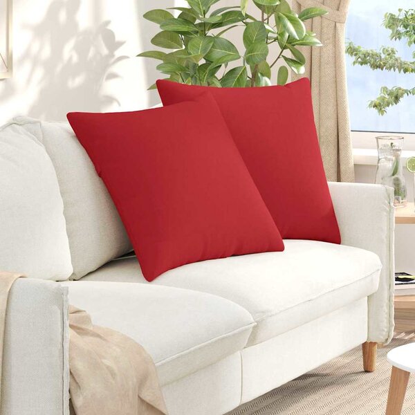 Pohovkové polštáře 2 pcs Červená 80 x 80 cm textil