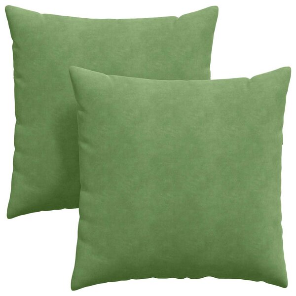 Pohovkové polštáře 2 pcs Světle zelená 80 x 80 cm