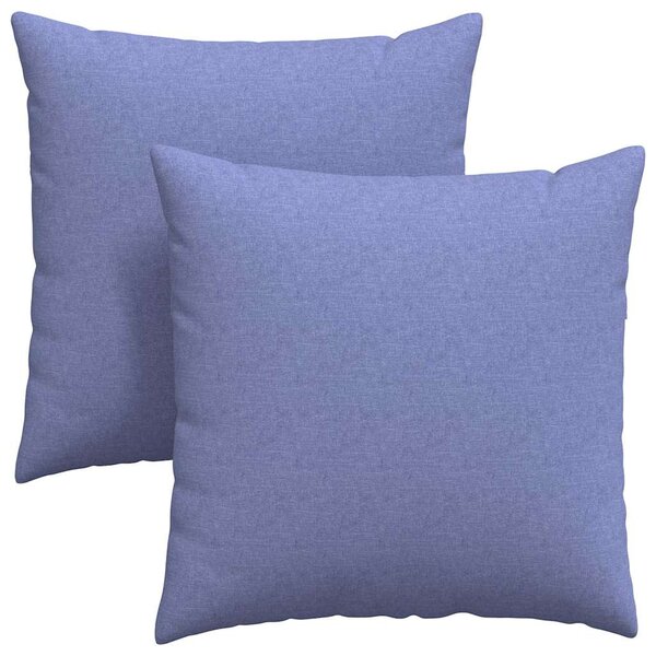 Pohovkové polštáře 2 pcs Modrá džínovina 80 x 80 cm textil