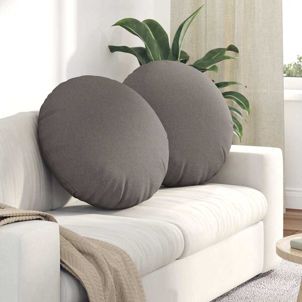 Polštáře na sedadla 2 pcs Taupe Ø80 x 29 cm textil