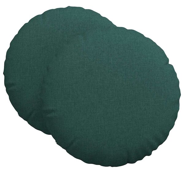 Polštáře na sedadla 2 pcs Tmavě zelená Ø80 x 29 cm textil
