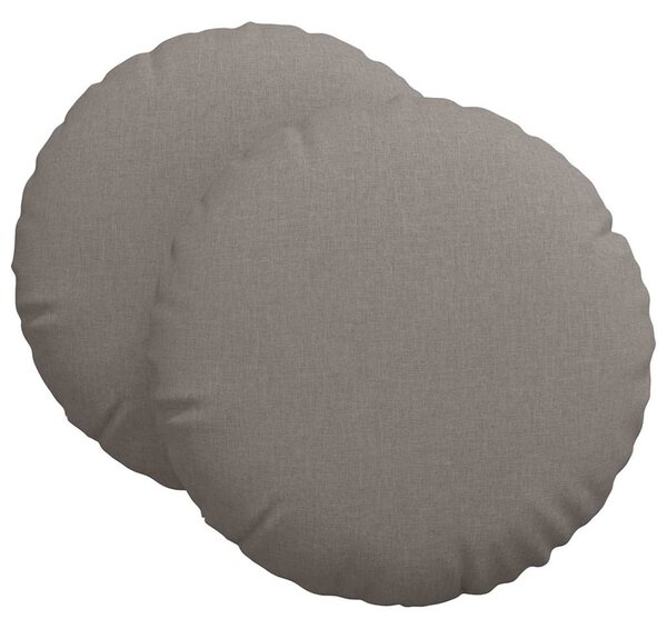 Polštáře na sedadla 2 pcs Taupe Ø80 x 29 cm textil