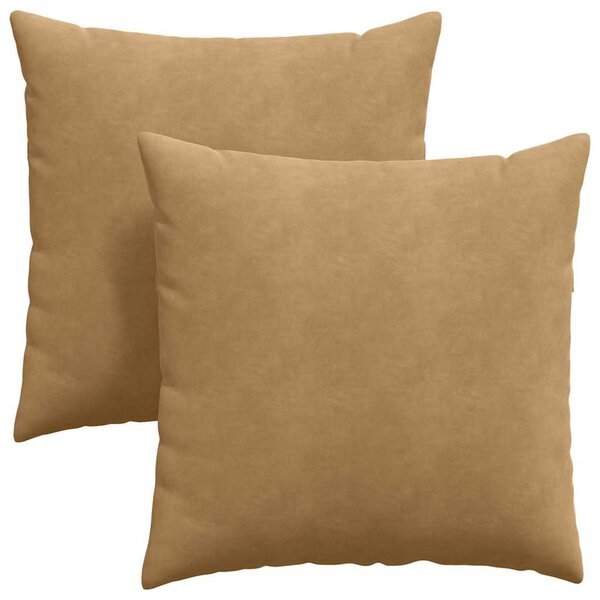 Pohovkové polštáře 2 pcs Hnědá 80 x 80 cm Žebrovaná látka