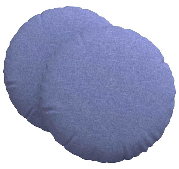 Polštáře na sedadla 2 pcs Modrá džínovina Ø80 x 29 cm textil