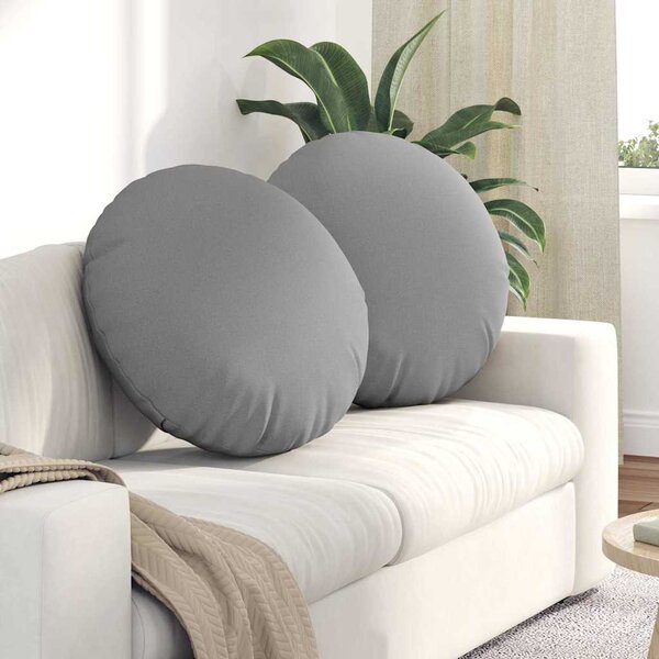 Polštáře na sedadla 2 pcs Oblačno šedá Ø80 x 29 cm textil