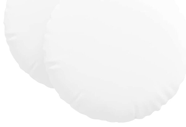 Polštáře na sedadla 2 pcs Bílá Ø80 x 29 cm textil