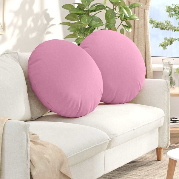 Polštáře na sedadla 2 pcs Růžová Ø80 x 29 cm textil