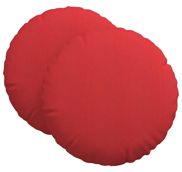 Polštáře na sedadla 2 pcs Červená Ø80 x 29 cm textil