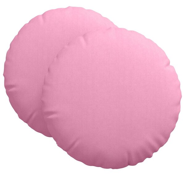 Polštáře na sedadla 2 pcs Růžová Ø80 x 29 cm textil