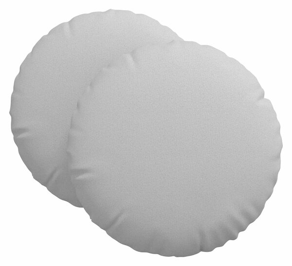 Polštáře na sedadla 2 pcs Oblačno šedá Ø80 x 29 cm textil