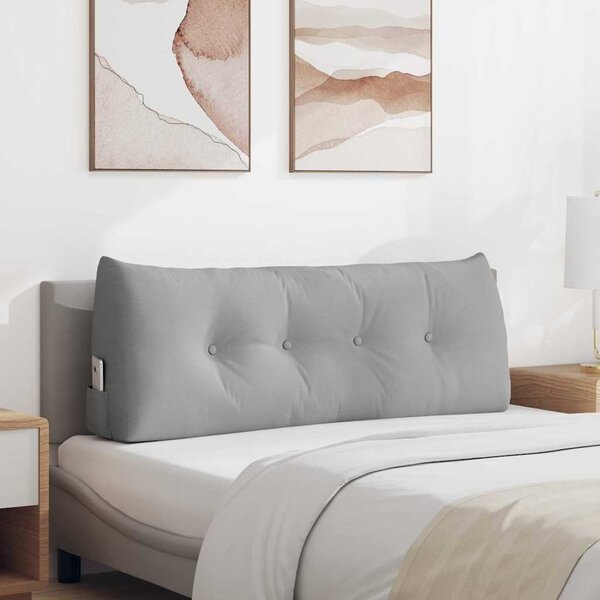 Polštář na záda Oblačno šedá 120 x 24 x 50 cm textil