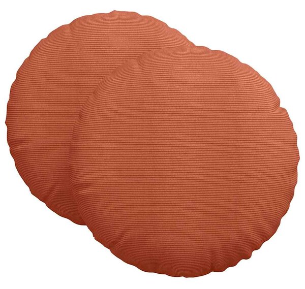 Polštáře na sedadla 2 pcs Červená oranžová Ø 80 cm