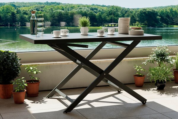 ZAHRADNÍ STOLEK, kov, 140/40-71/75 cm Ambia Garden - Online Only zahradní nábytek, Online Only