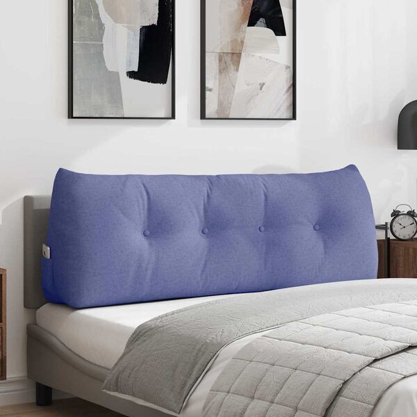 Polštář na záda Modrá džínovina 140 x 24 x 50 cm textil