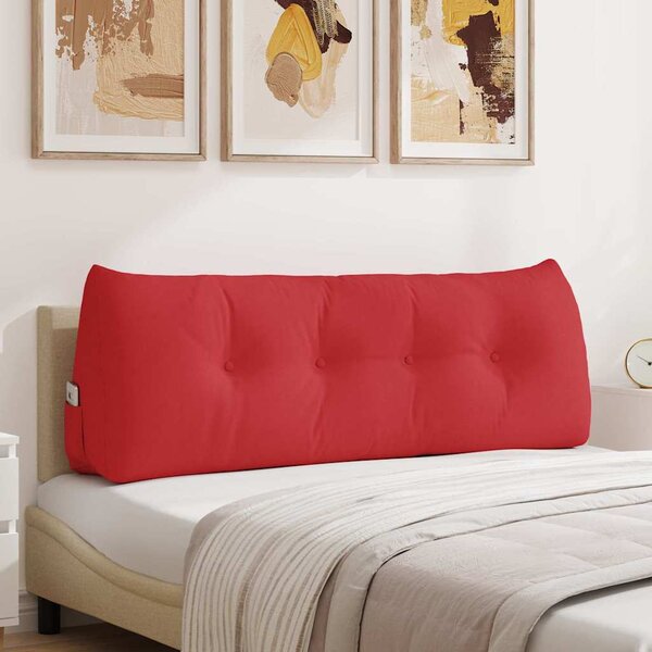 Polštář na záda Červená 140 x 24 x 50 cm textil