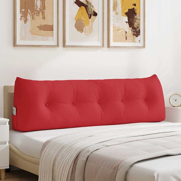 Polštář na záda Červená 160 x 24 x 50 cm textil