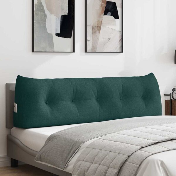 Polštář na záda Tmavě zelená 160 x 24 x 50 cm textil