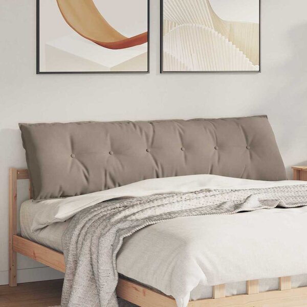 Polštář na záda Taupe 180 x 50 cm Mikrovlákno