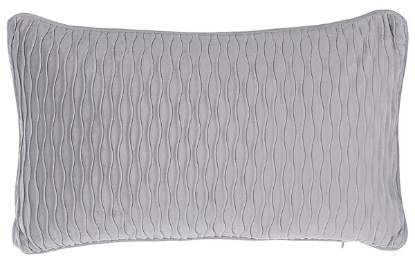 Sada 2 dekorativních polštářů MOTARI Umělý samet 30 x 50 cm Šedá Geometrický vzor