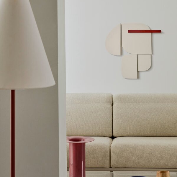 Bílý lakovaný nástěnný panel Kave Home Danei 65 x 60 cm