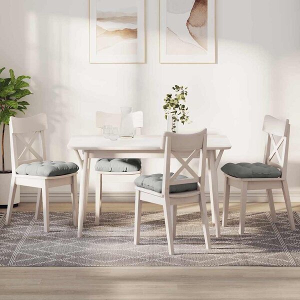 Polštáře na sedadla 4 pcs Mikrovlákno Světle šedá 45 x 45 cm