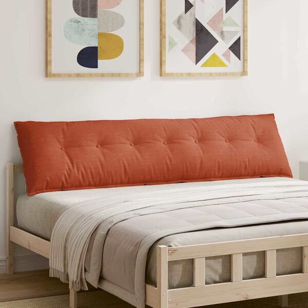 Polštář na záda Červená oranžová 200 x 50 cm Žebrovaná látka