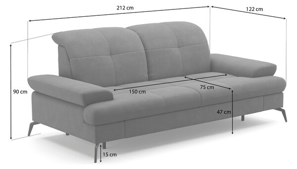 TŘÍMÍSTNÁ POHOVKA, textil, světle zelená Sit & More - Pohovky, Online Only