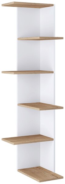 ROHOVÝ REGÁL, bílá, medový dub, 37/140/37 cm MID.YOU - Online Only regály & police, Online Only