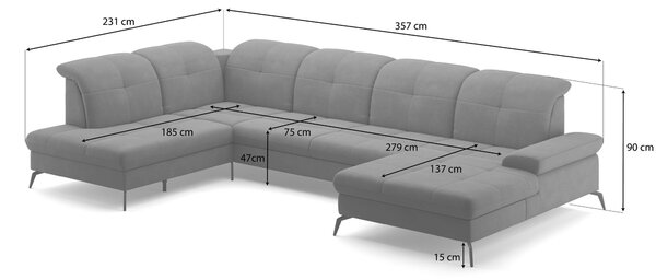 SEDACÍ SOUPRAVA, textil, kůže, světle šedá Sit & More - Sedací soupravy, Online Only