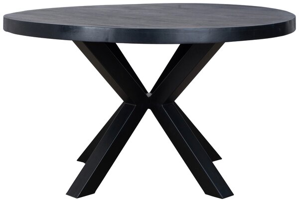 JÍDELNÍ STŮL, mangové dřevo, černá, 130/130/76 cm P & B - Jídelní stoly, Online Only