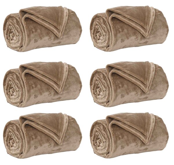 Dekorační deky 6 pcs Velbloudí 130 x 150 cm Fleece