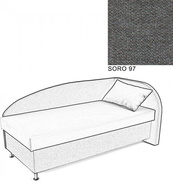 Dřevona - Elitte Čalouněná postel AVA NAVI, s úložným prostorem, 90x200, pravá, SORO 97