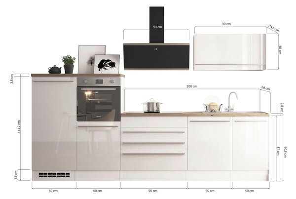 KUCHYŇSKÝ BLOK 320 cm Respekta - Online Only kuchyňské linky, Online Only
