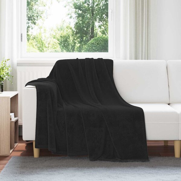 Dekorační deky 6 pcs Černá 150 x 200 cm Fleece